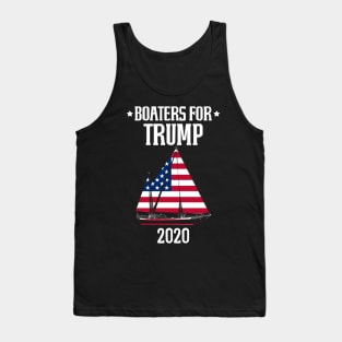 Sailboat Boaters For Trump 2020 Graphic Design Tank Top